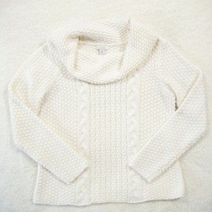 Chico's Cream Cowl Neck Sweater
